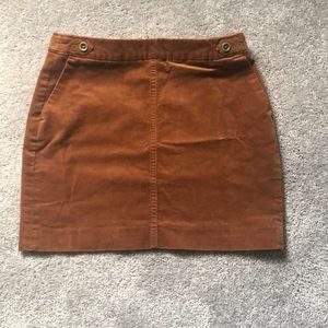 Corduroy chestnut Banana Republic mini skirt